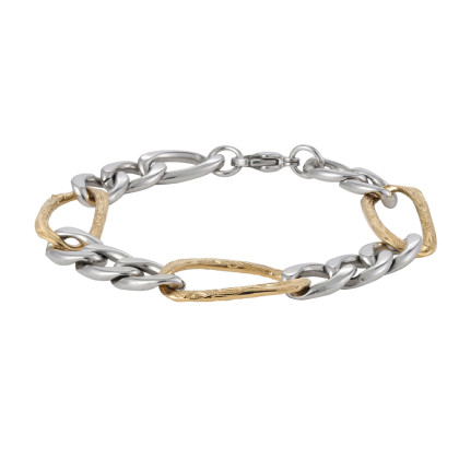 Pánsky náramok figaro z chirurgickej ocele Genco GBSS231GD