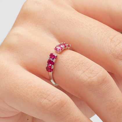 Prsten striebro so zirkónmi Brosway Fancy Passion Ruby FPR11