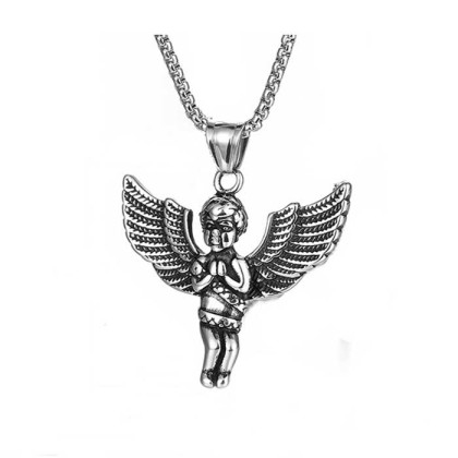 Oceľový náhrdelník anjel WJHC513