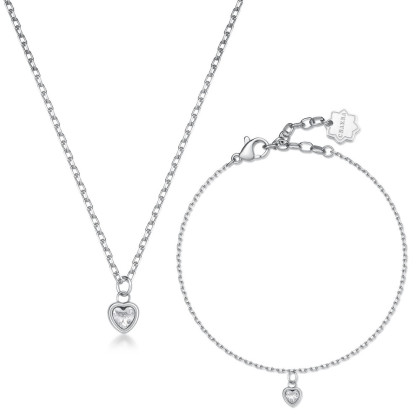 Oceľový náramok a náhrdelník v sade Brosway Chakra BHKLE01