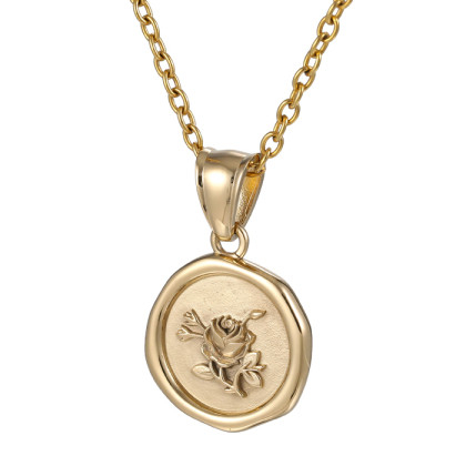 Náhrdelník z chirurgickej ocele PSS1160ST- Ruže