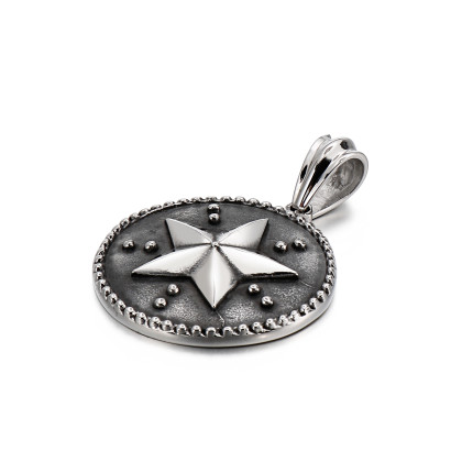 Náhrdelník pentagram chirurgická oceľ WJHC469