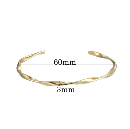 Štýlový náramok bangle z chirurgickej ocele BSSG202