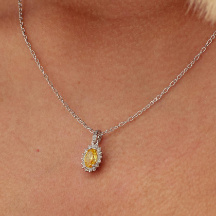 Strieborný prívesok s kamienkami Brosway fancy Energy Yellow FEY04