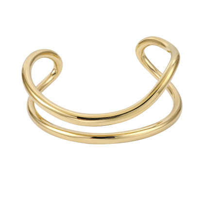 Pevný náramok z pozlátenej ocele MBSG32GD