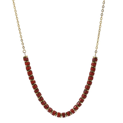 Pozlátený náhrdelník z chirurgickej ocele NSS1014R