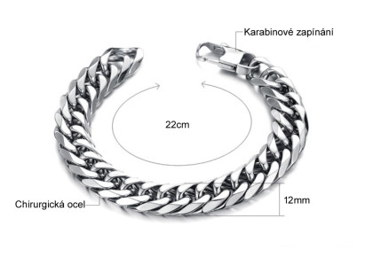 Oceľový náramok pre mužov JCFGS719-12