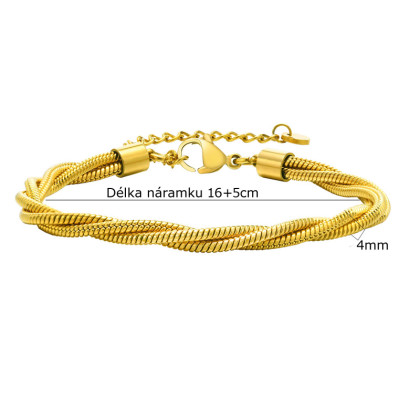 Zlatý náramok chirurgická oceľ SEBR1539