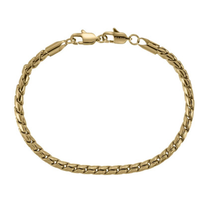 Elegantný náramok z chirurgickej ocele zlatý BSS1120