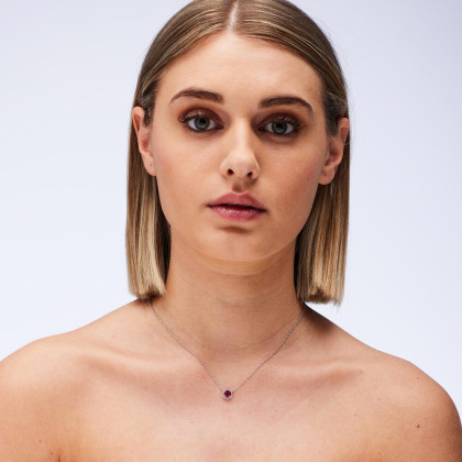 Moderný strieborný náhrdelník - elegantný doplnok pre každú príležitosť Brosway Fancy Passion Ruby FPR132