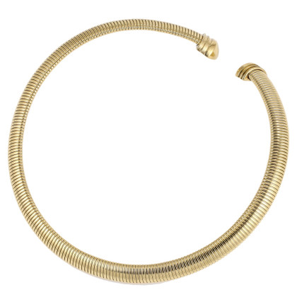 Pevný pozlátený náhrdelník z chirurgickej ocele MNSS58GD