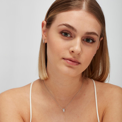 Strieborná náušnice Brosway Fancy Infinite White FIW11