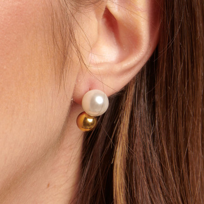 Dámske oceľové náušnice s perlou Brosway BPC25