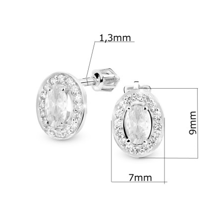 Náušnice oválky zlaté Z8049