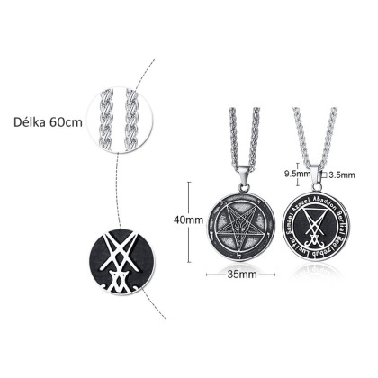 Prívesok pentagram na retiazku JCFPN1161