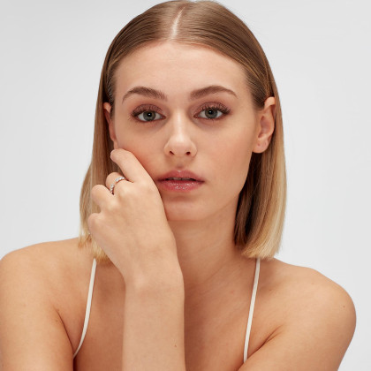 Strieborný prsteň so zirkónmi Brosway Fancy Infinite White FIW18