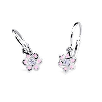 Zlaté detské naušníce Cutie Jewellery C2149B-Pink Full