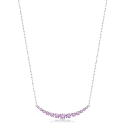 Dámsky strieborný náhrdelník Brosway Fancy Vibrant Pink FVP116