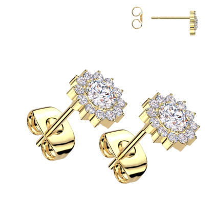 Titanové náušnice kôstky SET23R14ST