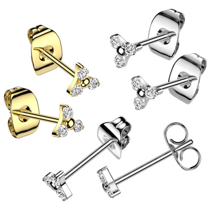 Titanové náušnice so zirkónmi SET23ER12