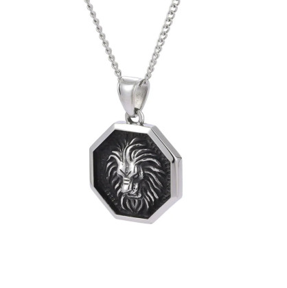 Prívesok z chirurgickej ocele lev + retiazka PSS1125