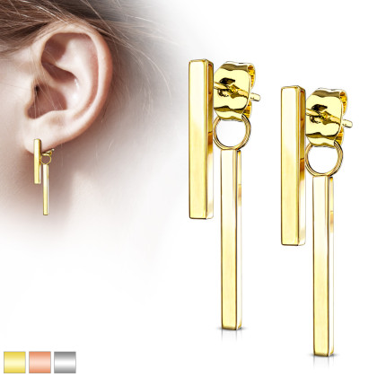 Oceľové visiace náušnice 3631