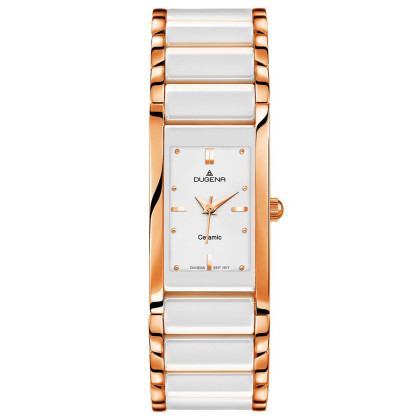 Elegantné dámske hodinky Dugena Quadra Ceramica 4460590