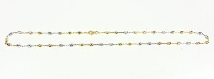 Elegantný pozlátený strieborný náhrdelník 3104750020