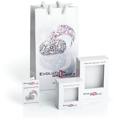 Darčekové balenie strieborných náušníc Swarovski elements