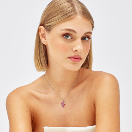 Prívesok krížik Brosway Fancy Passion Ruby FPR12