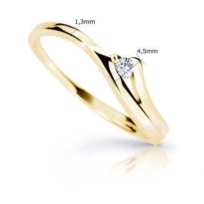 Zlatý prsteň s kamienkom Z6818Z