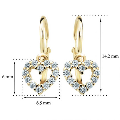 Náušnice pre bábätko Cutie Jewellery C2157Z-White