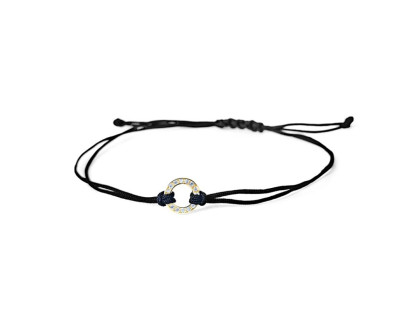 Náramok zo zlata a nylonu Z3061N-60-BL-X-1-B