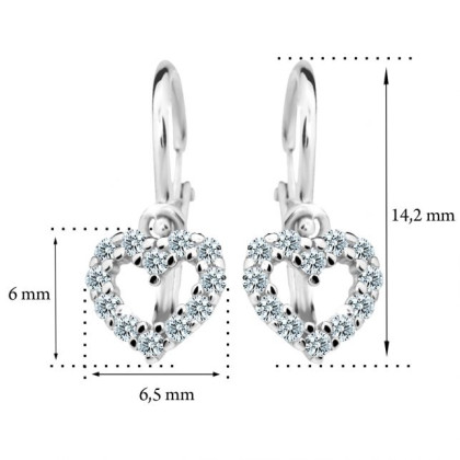 Zlaté náušnice pre bábätko Cutie Jewellery C2157B-White