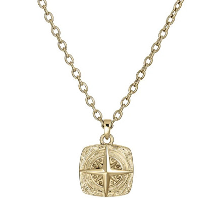 Náhrdelník z chirurgickej ocele smerová ružica Genco GPSS1609ST