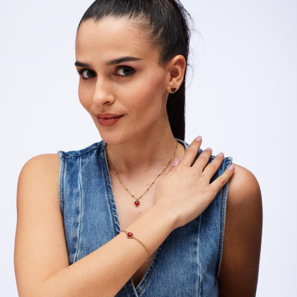 Štýlové šperky Brosway s červeným achátom