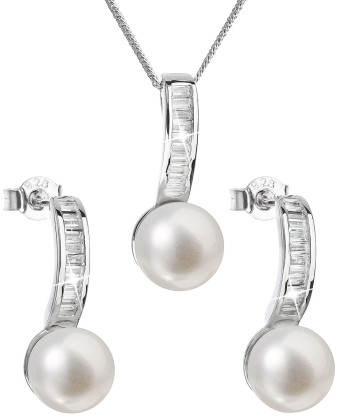 Súprava perlových strieborných šperkov 29019.1 