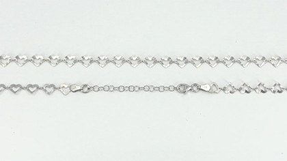 Romantický strieborný náhrdelník srdiečka 3131700002