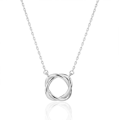 Moderný strieborný náhrdelník pre ženy 3139940001