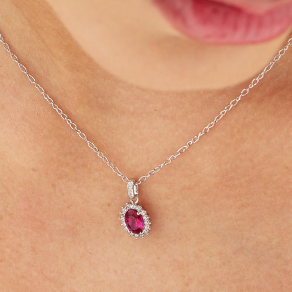Prívesok so zirkónmi Brosway Fancy Passion Ruby FPR13