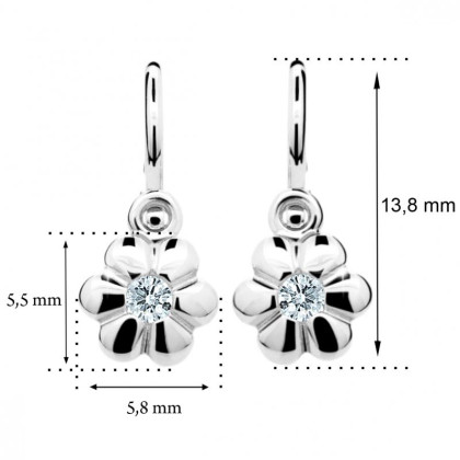 Náušnice pro deti Cutie Jewellery C1736B-Rozmery