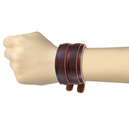 Kožený náramok na paži SESL027-BRN