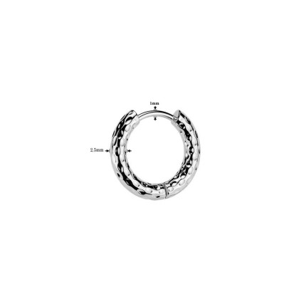 Kruhové náušnice z chirurgickej ocele 5075-ST