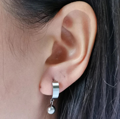 Náušnice z chirurgickej ocele krúžky MESS25ST