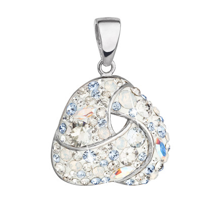 Strieborný prívesok s krištálmi Swarovski modrý 34189.3 light sapphire