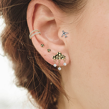 Náušnice lietadlo ITEL437