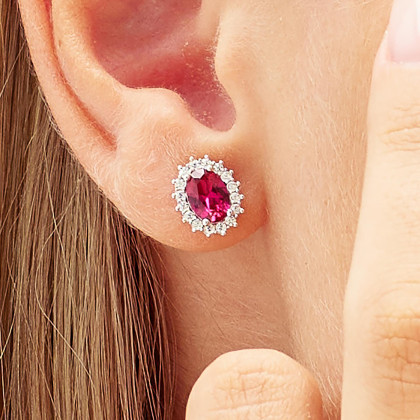 Strieborné náušnice Brosway Fancy Passion Ruby FPR15