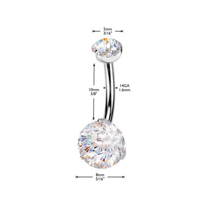 Titánový piercing do pupku SETIN61