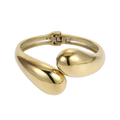Náramok bangle z pozlátenej chirurgickej ocele MBSG24