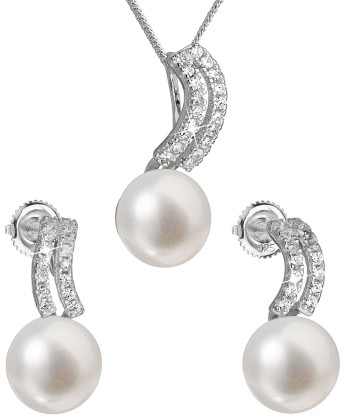 Súprava perlových strieborných šperkov 29037.1